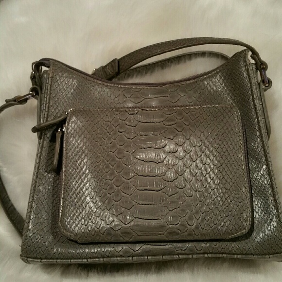 Liz Claiborne faux snake skin shoulder bag great - Picture 4 of 8